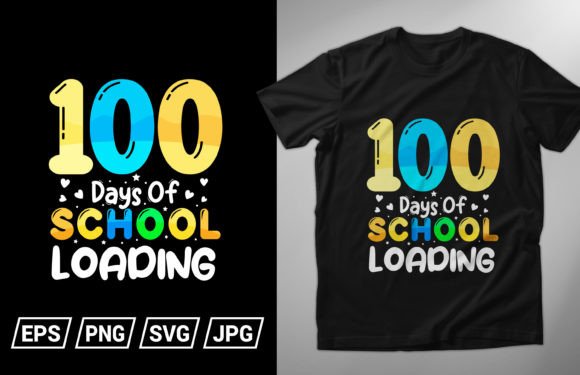 100 Days of School Loading T-Shirt Graphics