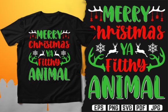 Merry Christmas Part T-Shirt Design: Graphics for Editorial Impact