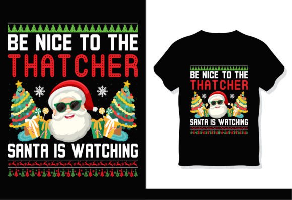 Thatcher Santa Christmas T-Shirt Graphics & T-Shirt Designs