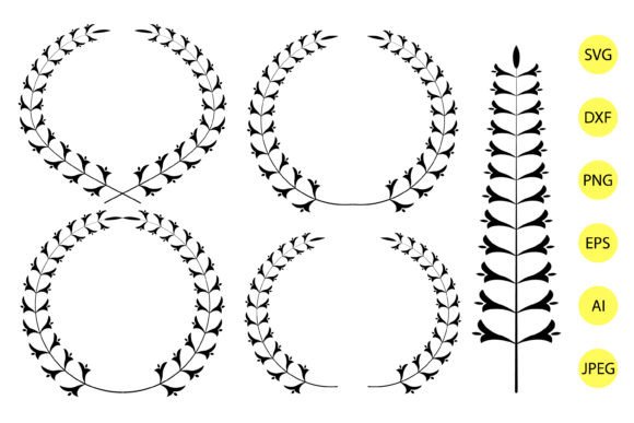 Wreath Silhouette: Vector Graphics for Crafts
